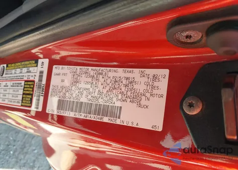 2012 Toyota Tacoma из США, поврежденный, VIN 5TFTX4CN9CX016362